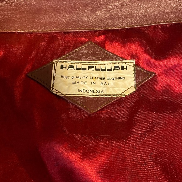 Custom Balinese leather bolero jacket 90s - Picture 4 of 5